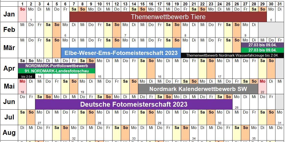 Übersicht Kalender neu